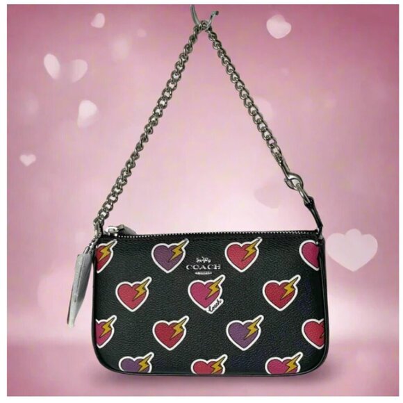 Coach Handbags - Coach Nolita 19 Shoulder Bag Heart Bolt Black Wristlet Clutch CW452 ORG PKG